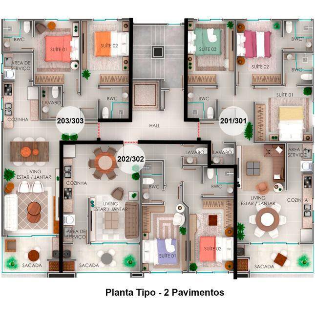 Apartamento à venda com 3 quartos, 161m² - Foto 6