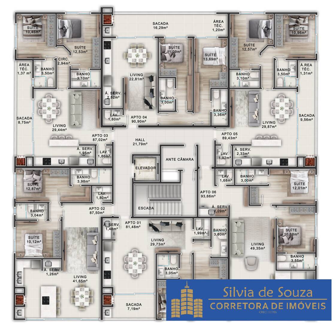 Apartamento à venda com 2 quartos, 81m² - Foto 14