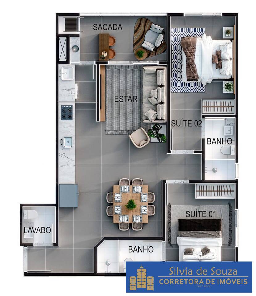 Apartamento à venda com 2 quartos, 72m² - Foto 14