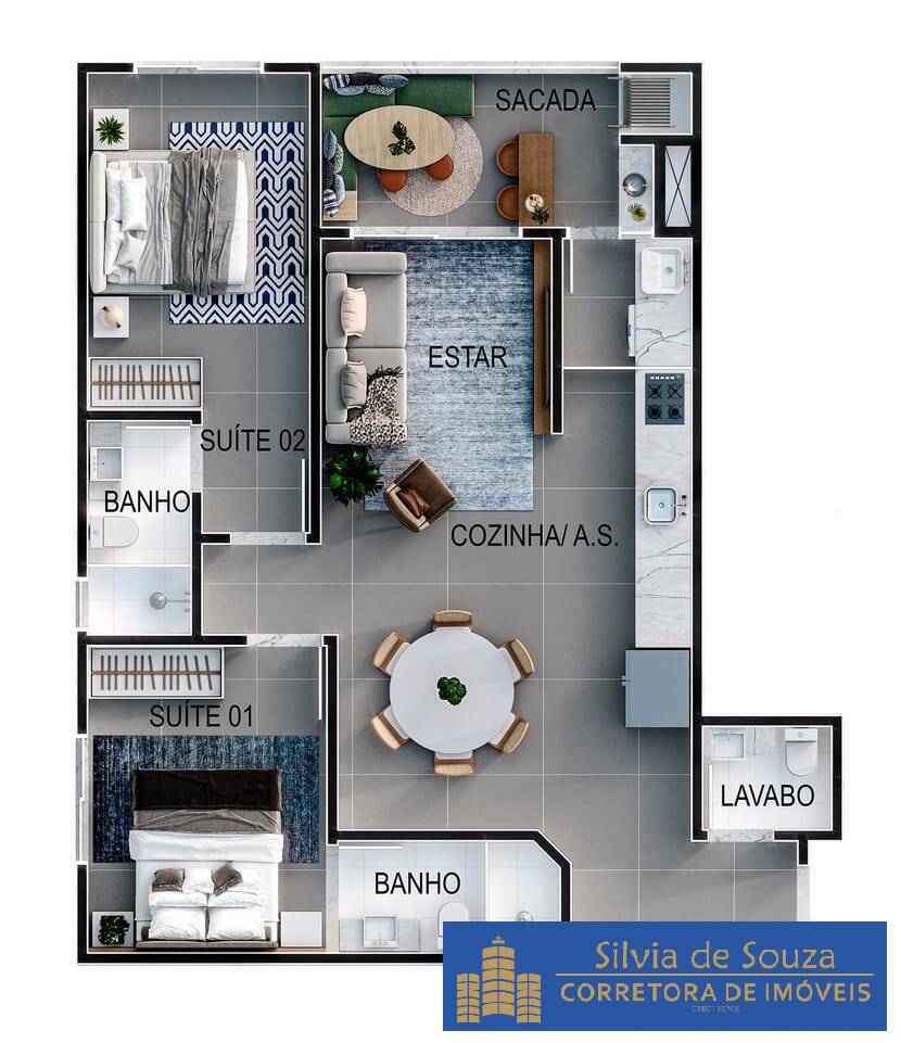 Apartamento à venda com 2 quartos, 72m² - Foto 16