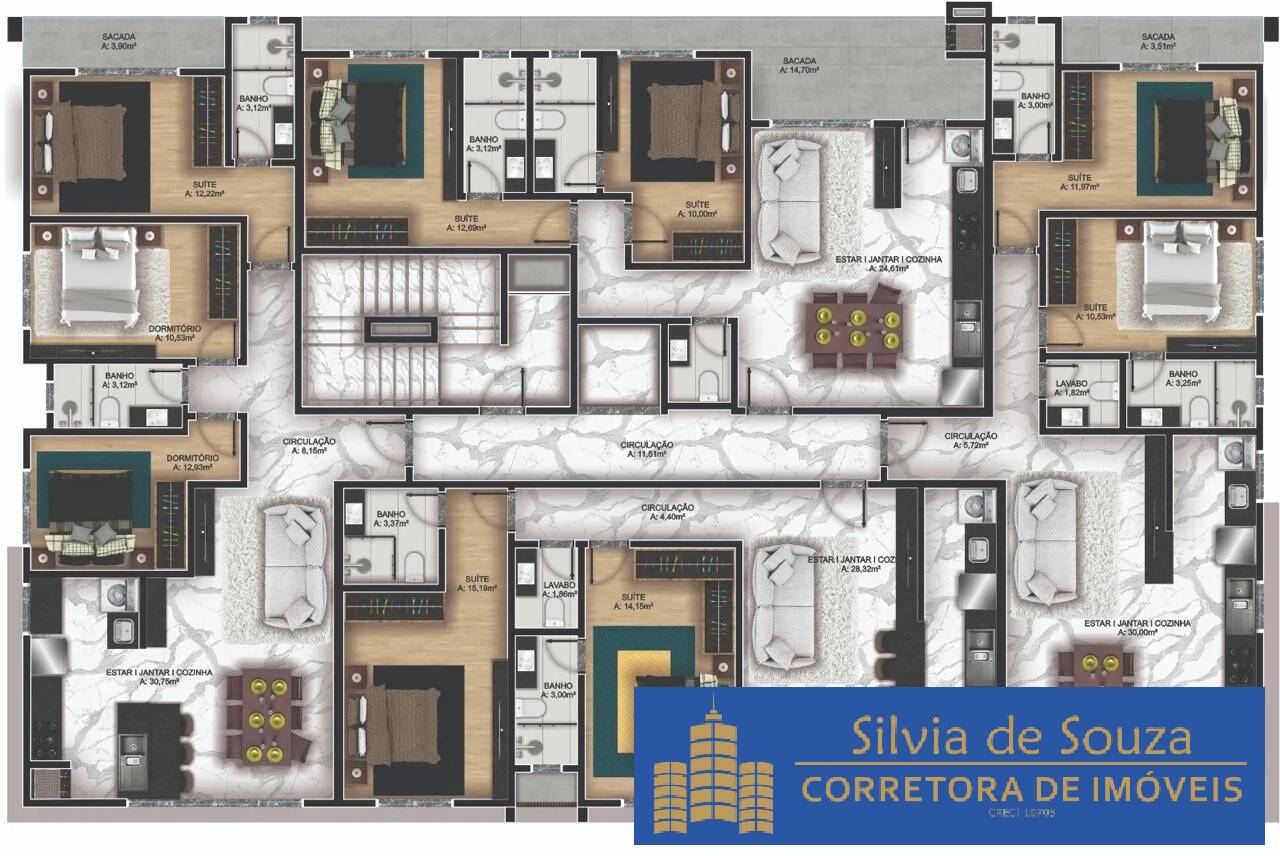 Apartamento à venda com 2 quartos, 80m² - Foto 7